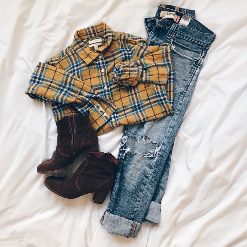 JCrew flannel “boy” fit